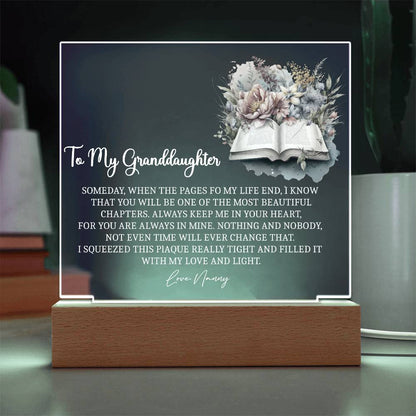 To my granddaughter Pages of my Life Acrylic plaque gift from grandma – view 6