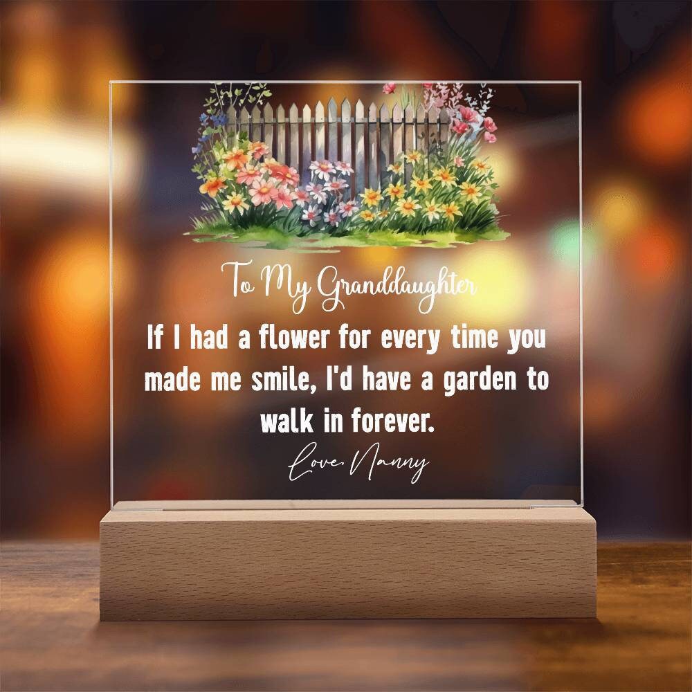 If I had a flower Granddaughter Acrylic plaque gifts from grandma – view 10