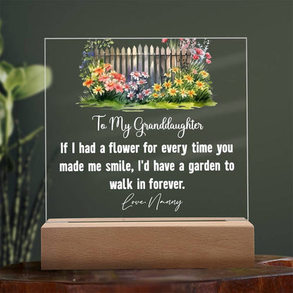 If I had a flower Granddaughter Acrylic plaque gifts from grandma