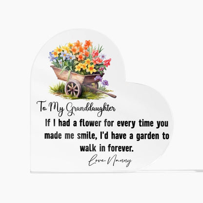 If I had a flower Granddaughter Floral Heart Acrylic Plaque gift – view 5