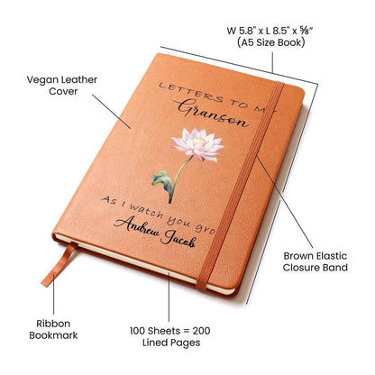 Grandson Birth month flower journal letters to my Grandson As I watch – view 6