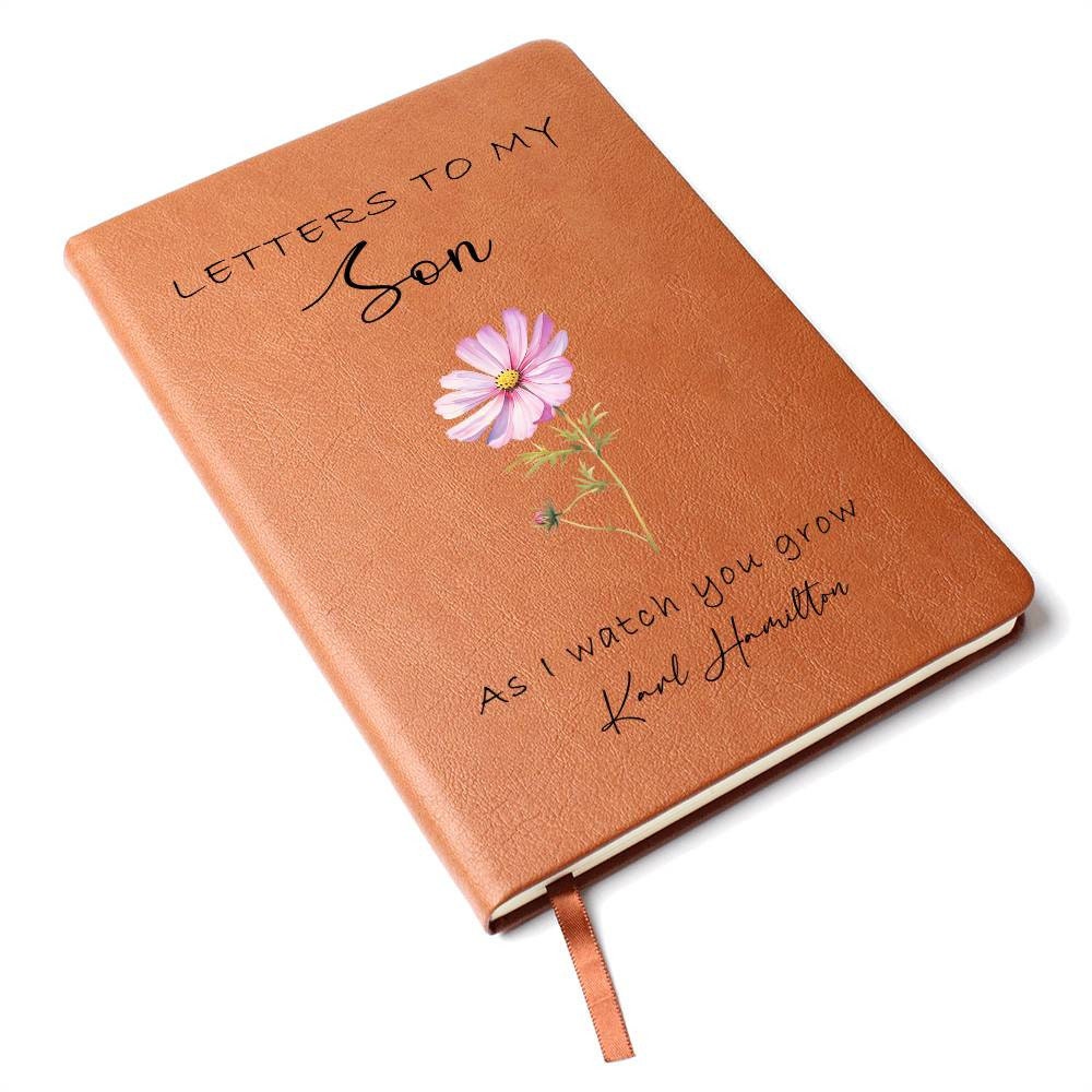 Letters to my Son Birth month flower Personalized Journal – view 9