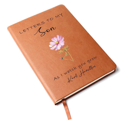 Letters to my Son Birth month flower Personalized Journal – view 9
