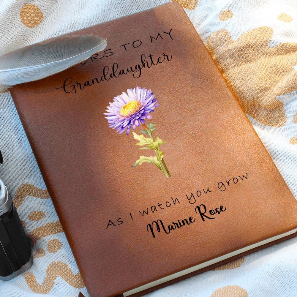 Granddaughter birth month flower journal grandma keepsake – view 9