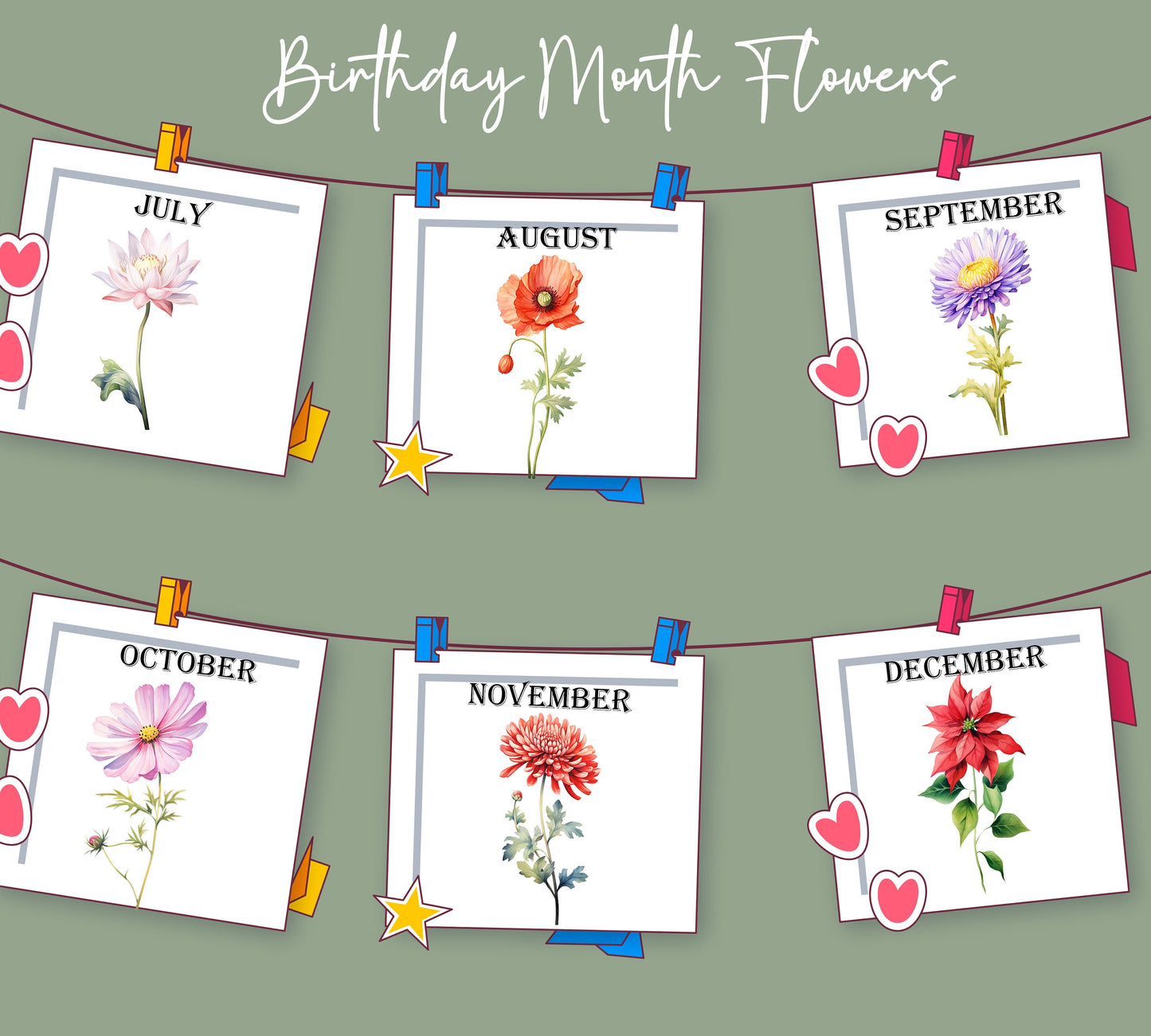 Grandchildren Birth month flowers journal – view 3