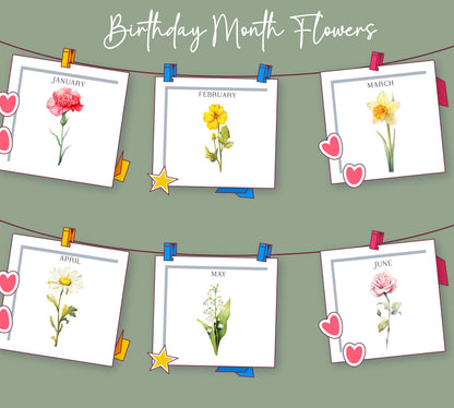 Granddaughter birth month flower journal grandma keepsake – view 3