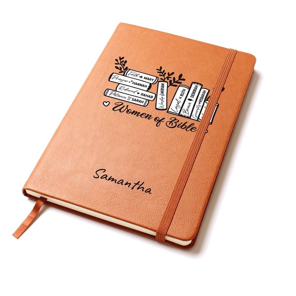 Women of the Bible Vegan Leather journal – catholic mom gift – view 5