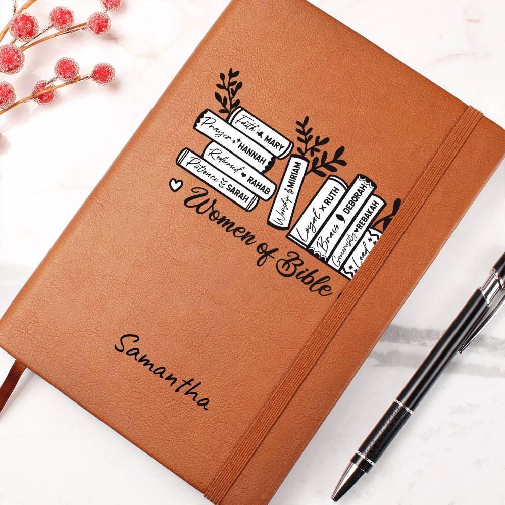 Women of the Bible Vegan Leather journal – catholic mom gift – view 8