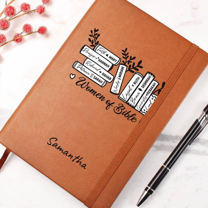 Women of the Bible Vegan Leather journal – catholic mom gift – view 8