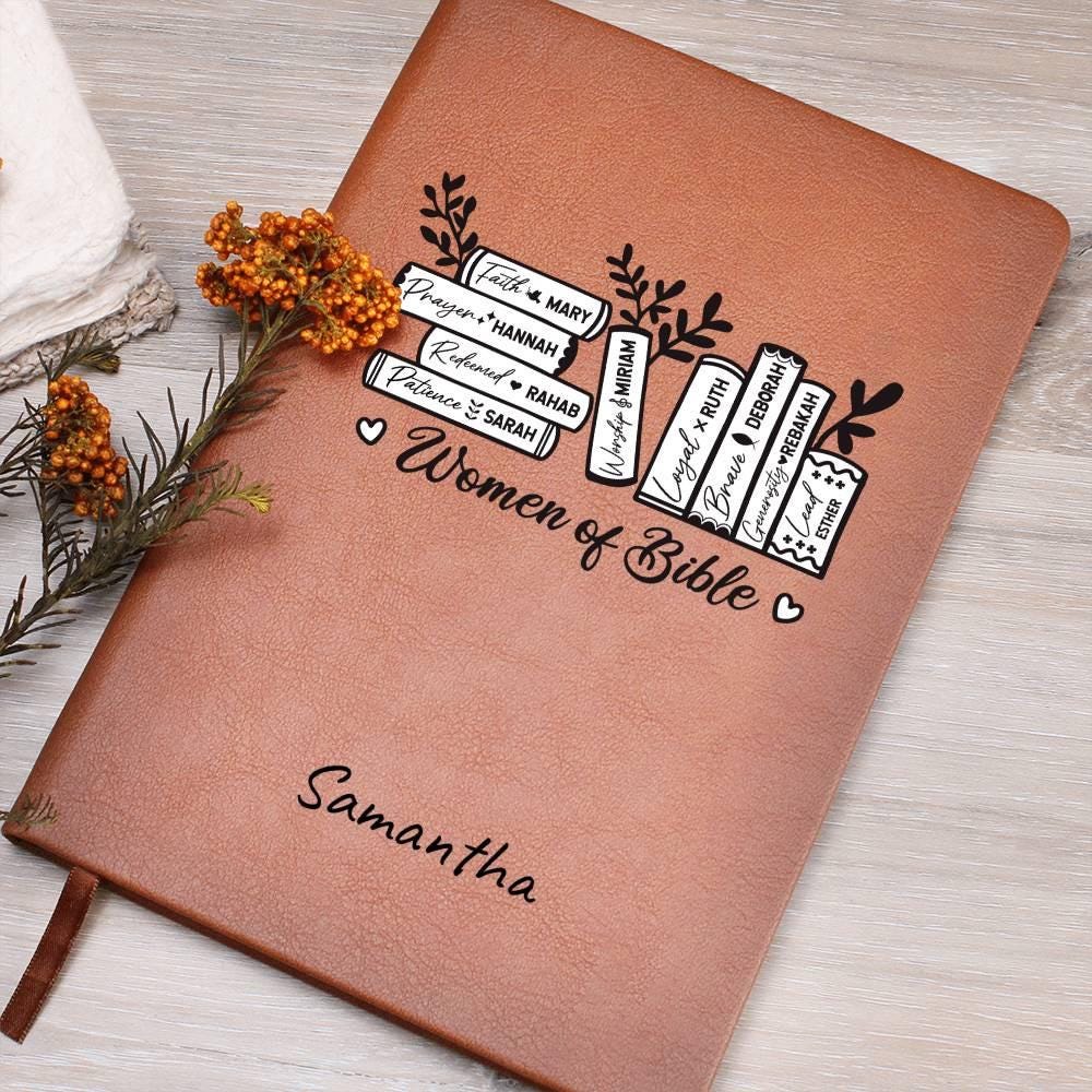 Women of the Bible Vegan Leather journal – catholic mom gift – view 4