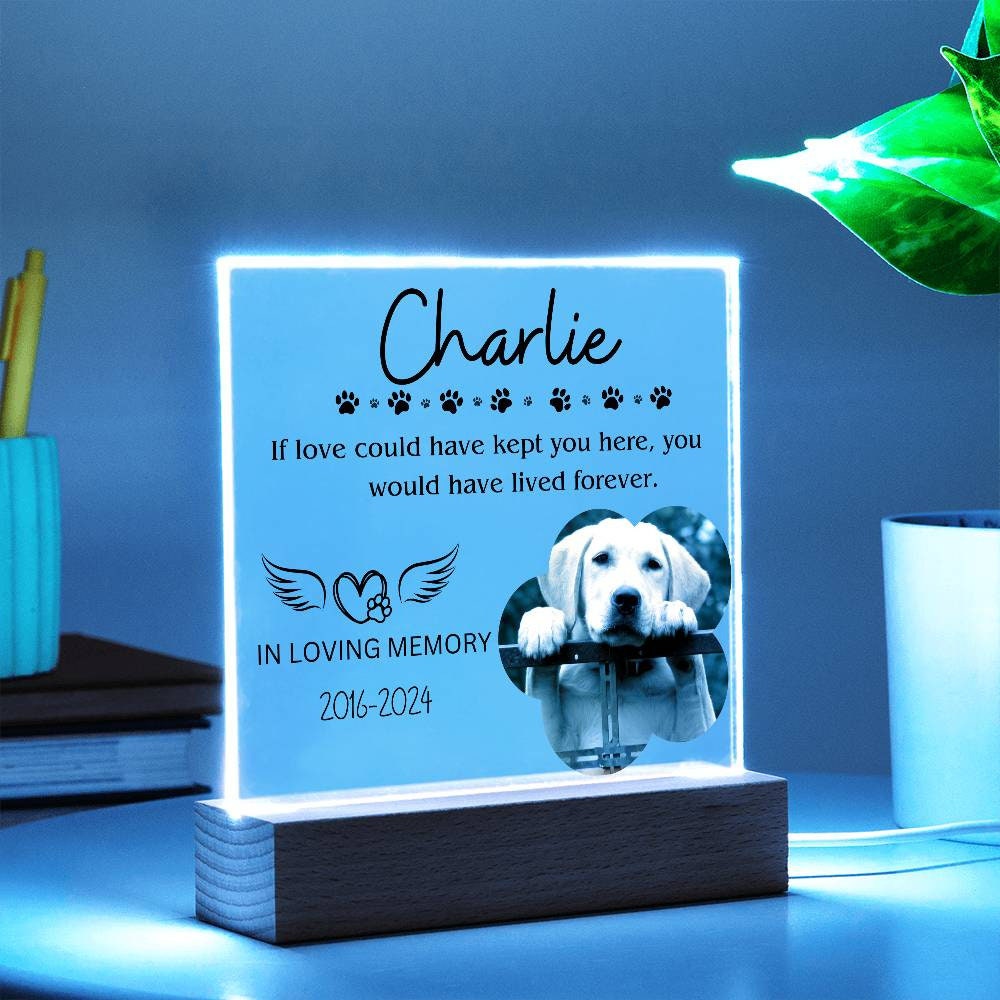 Pet memorial custom picture frame Plaque for pet remembrance – view 4