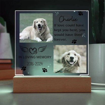 Pet memorial custom photo plaque in loving memory of pet loss – view 9