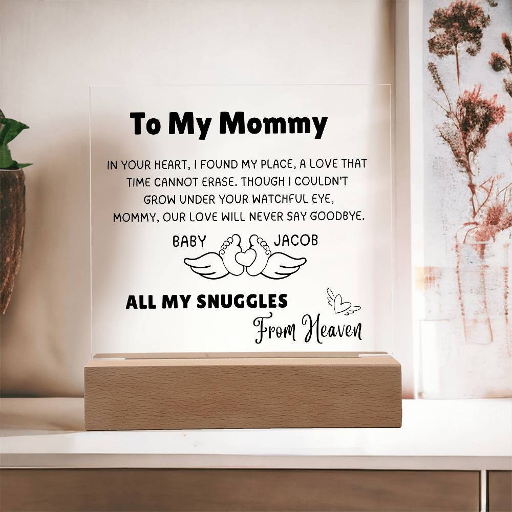 Loss of child sympathy miscarriage memorial plaque gift for mommy – view 9