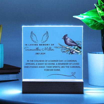 Loss of loved ones In heaven memorial Acrylic plaque In loving memory – view 4