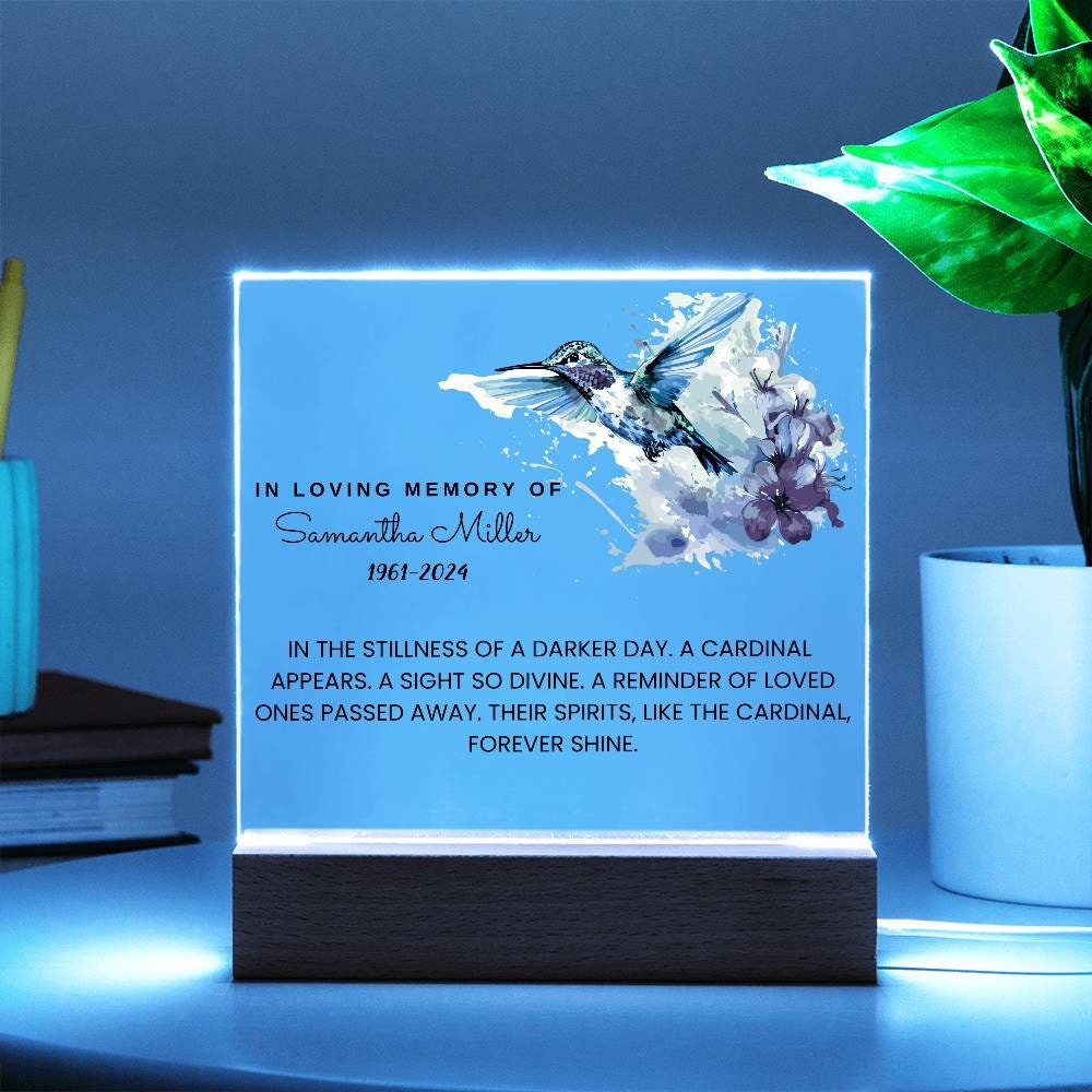 Loss of Loved Ones Memorial Acrylic Plaque – In Loving Memory Gift – view 3