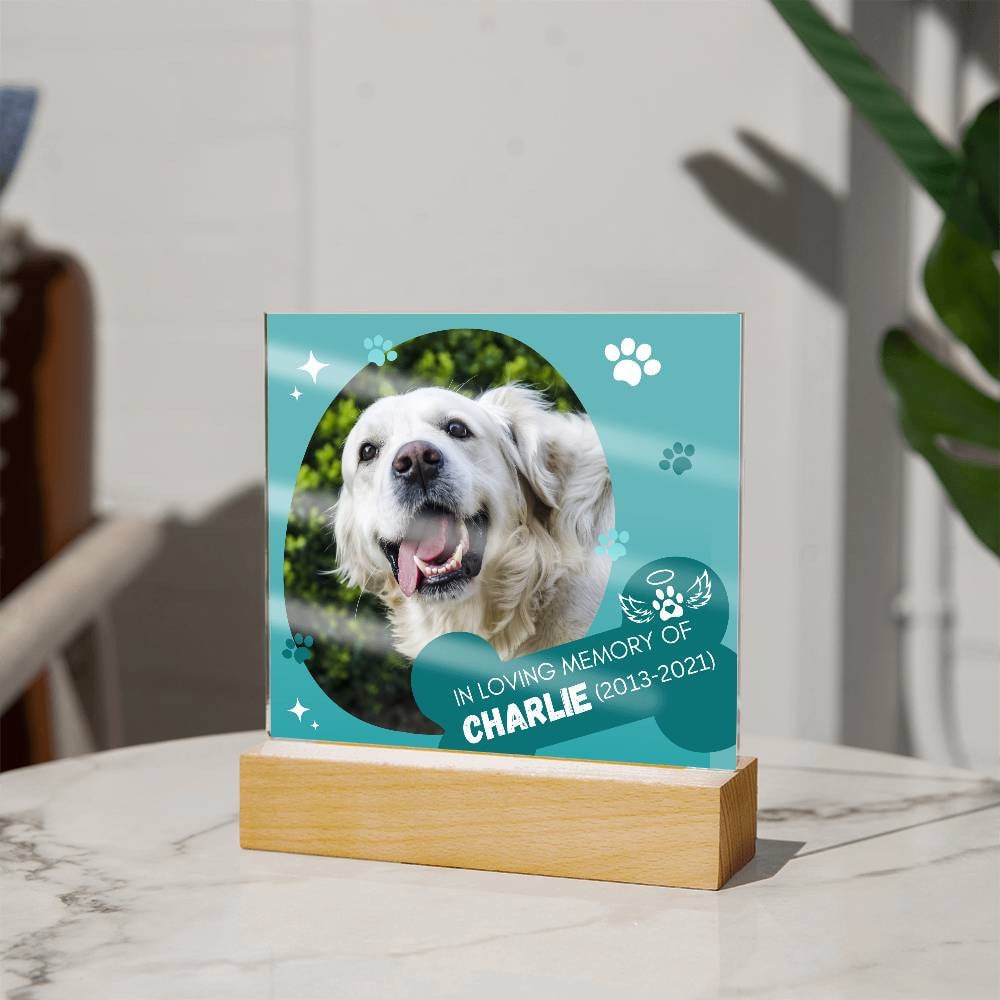 Dog memorial custom photo remembrance plaque – view 9