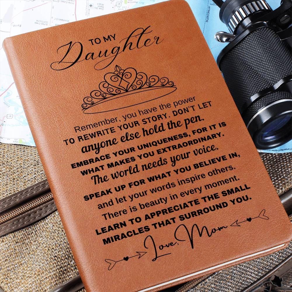 To my Daughter Personalized Leather Journal – Unique daughter gifts – view 2