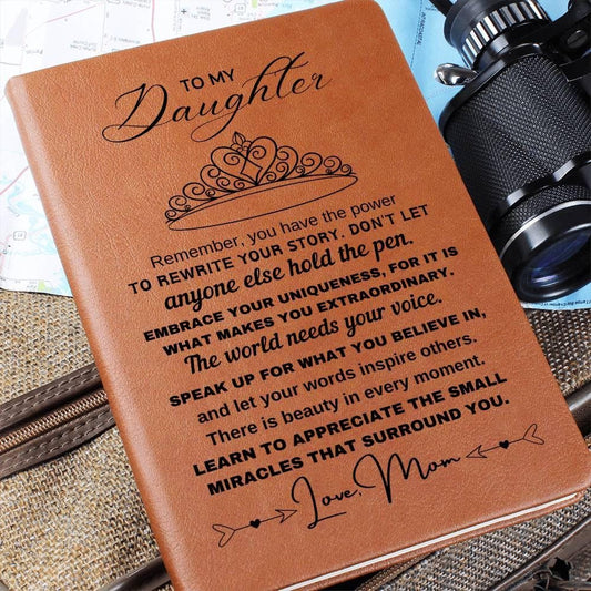 To my Daughter Personalized Leather Journal – Unique daughter gifts – view 2