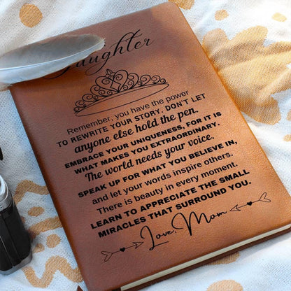 To my Daughter Personalized Leather Journal – Unique daughter gifts – view 6