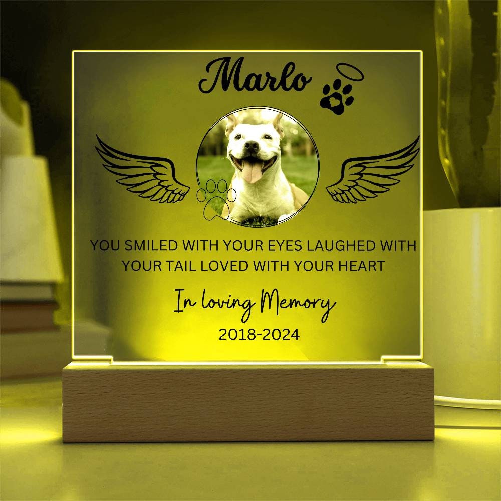 Custom Pet Memorial Photo Frame with Name and Dates - Personalized – view 9