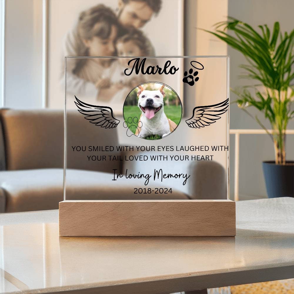 Custom Pet Memorial Photo Frame with Name and Dates - Personalized – view 7