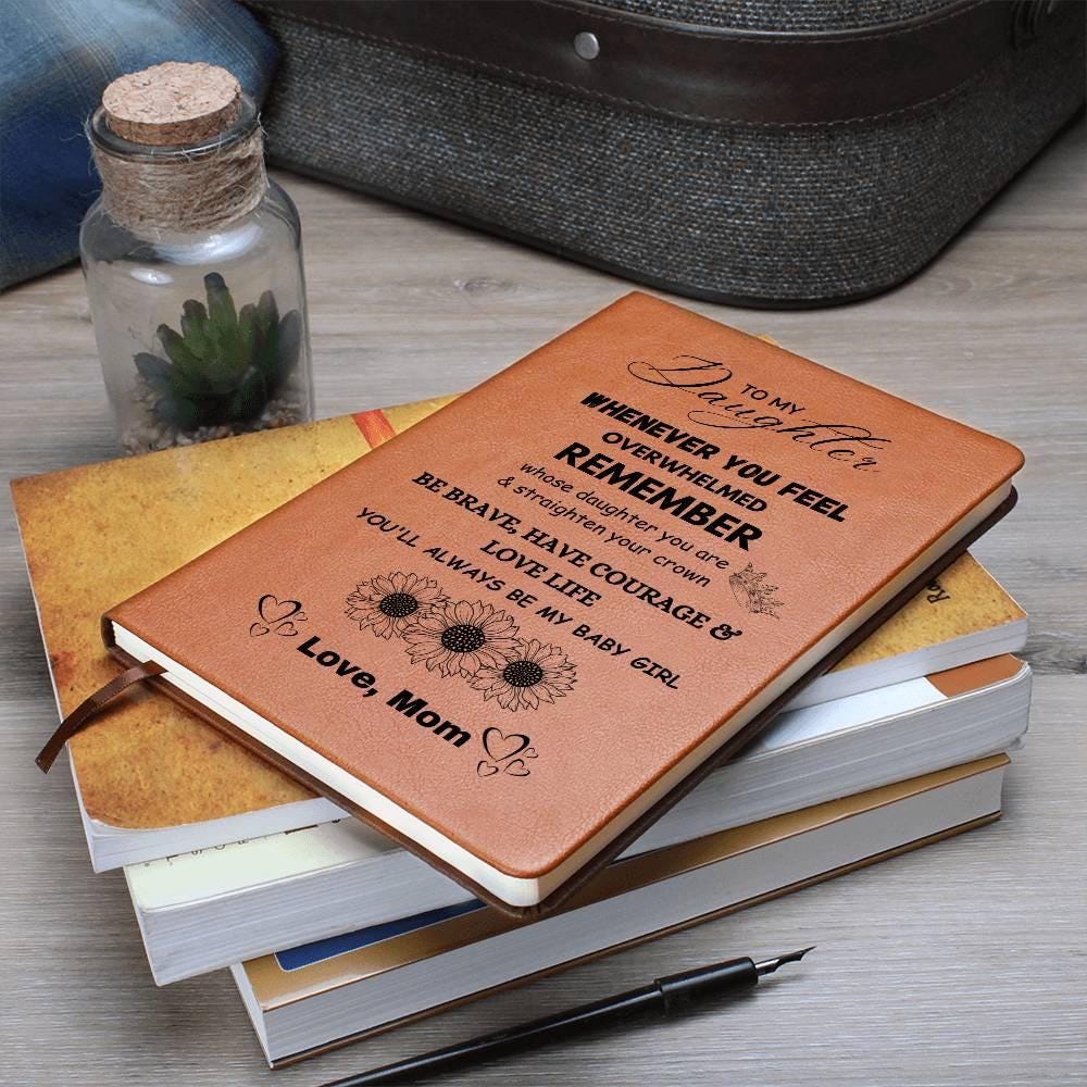To My Daughter Personalized Leather Journal – view 5