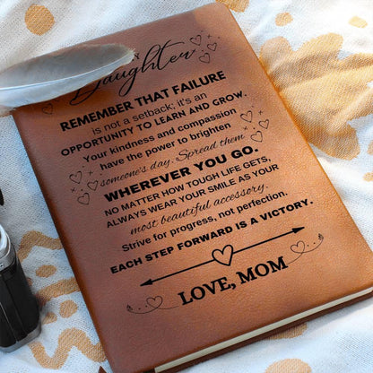 To my Daughter Custom Leather Journal – Personalized daughter gifts – view 10