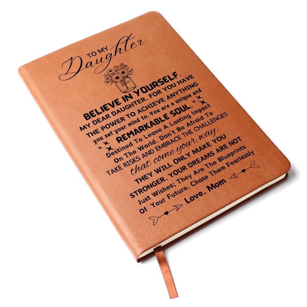 Personalized Daughter leather Journal – Daughter Weeding gift – view 9