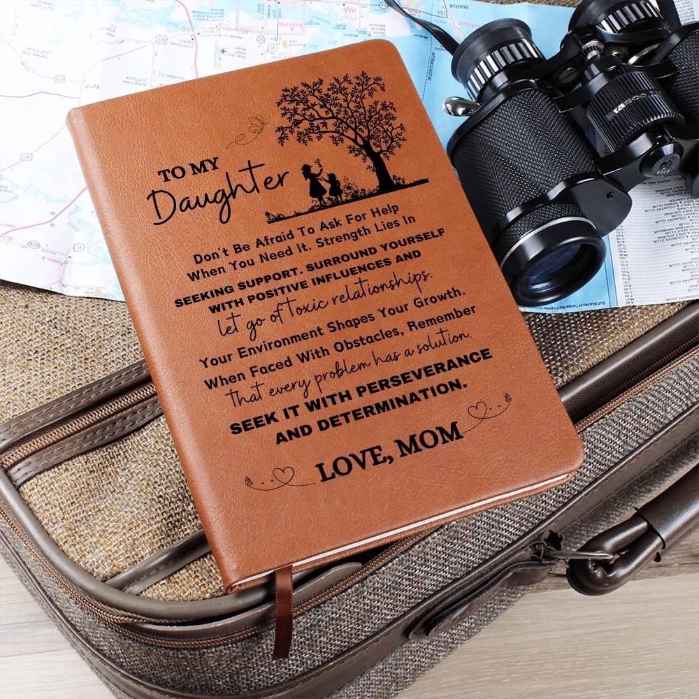 To My Daughter Personalized Keepsake Leather Journal – Christmas Gift – view 7