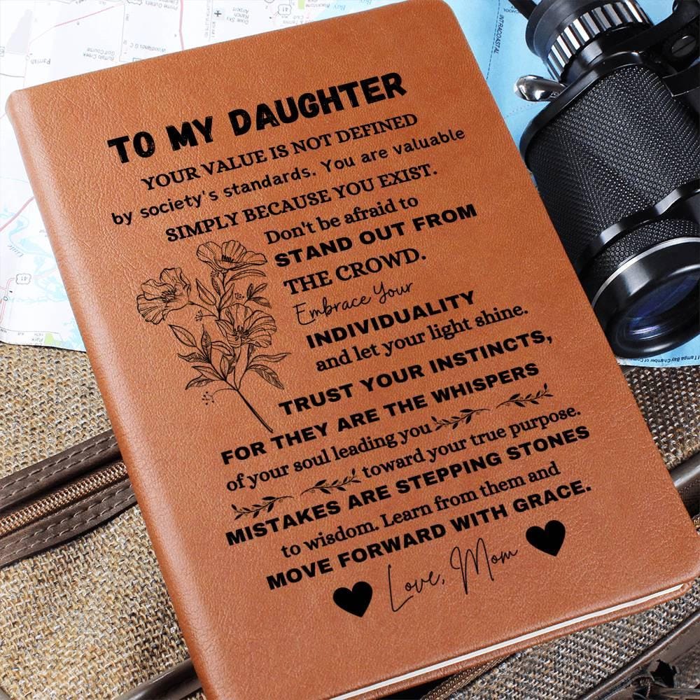 Personalized To My Daughter Leather Journal – Daughter Gifts from Mom – view 8