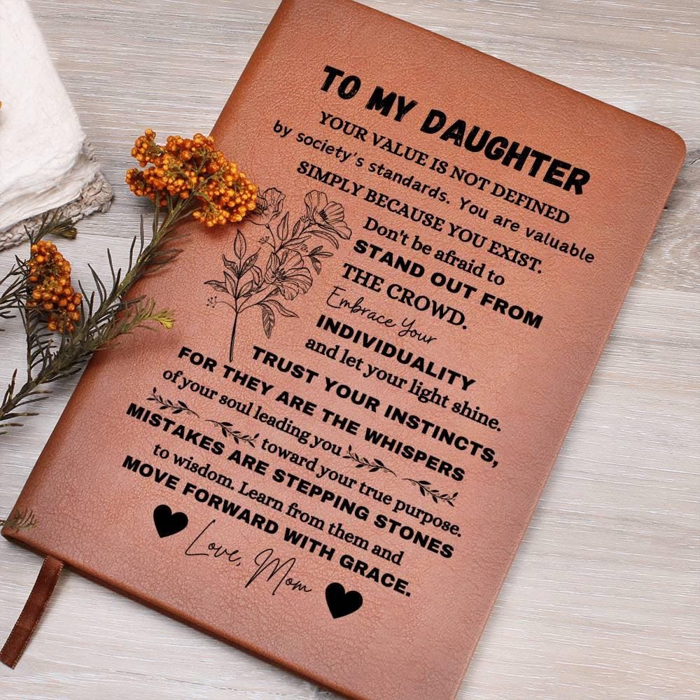 Personalized To My Daughter Leather Journal – Daughter Gifts from Mom – view 6