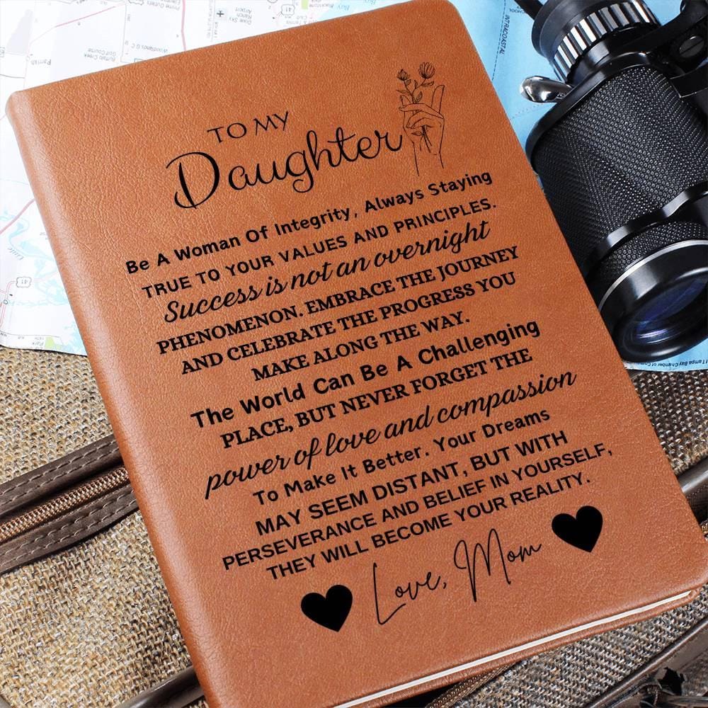 To My Daughter Personalized Leather Journal – Graduation Gifts – view 8