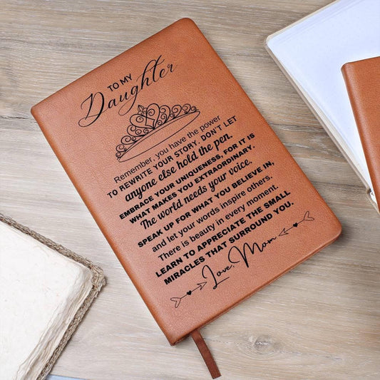To my Daughter Personalized Leather Journal – Unique daughter gifts