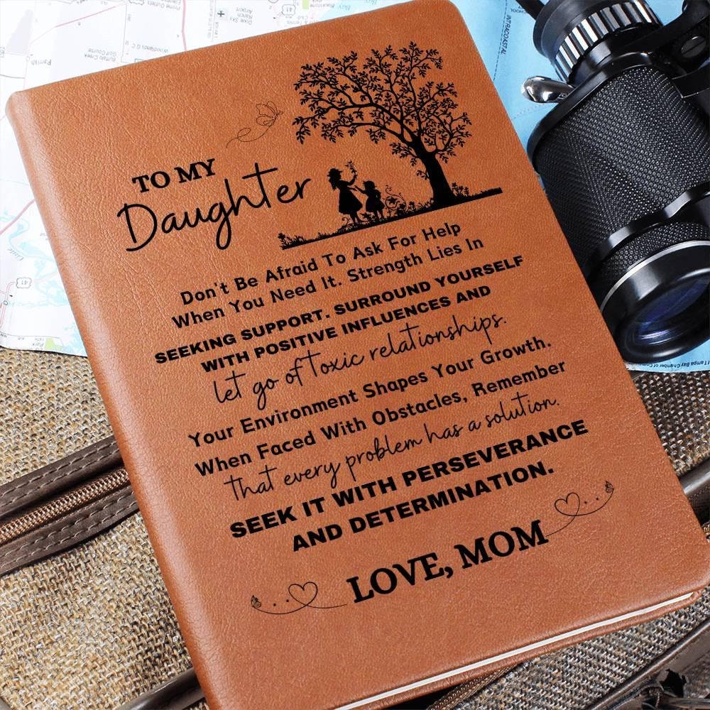 To My Daughter Personalized Keepsake Leather Journal – Christmas Gift – view 10