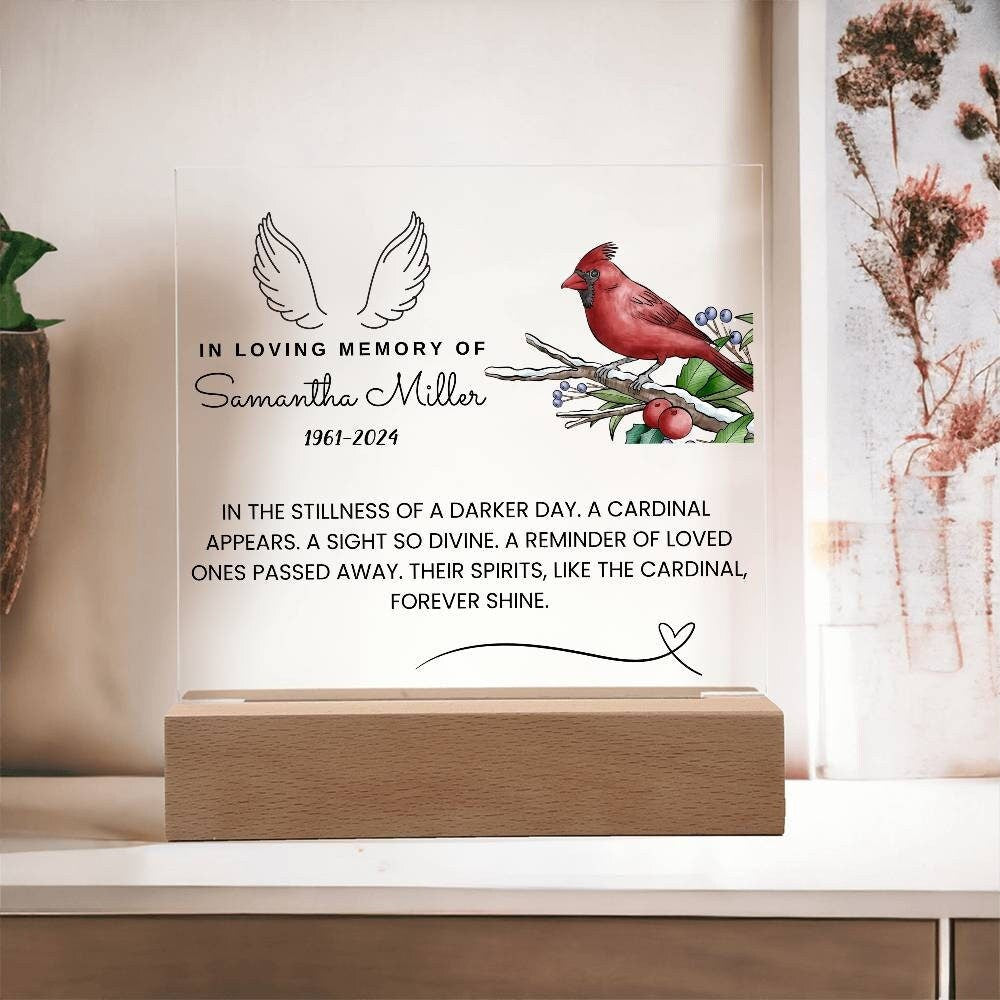 Loss of loved ones In heaven memorial Acrylic plaque In loving memory – view 2