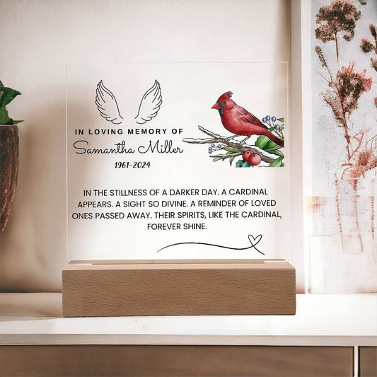 Loss of loved ones In heaven memorial Acrylic plaque In loving memory – view 2