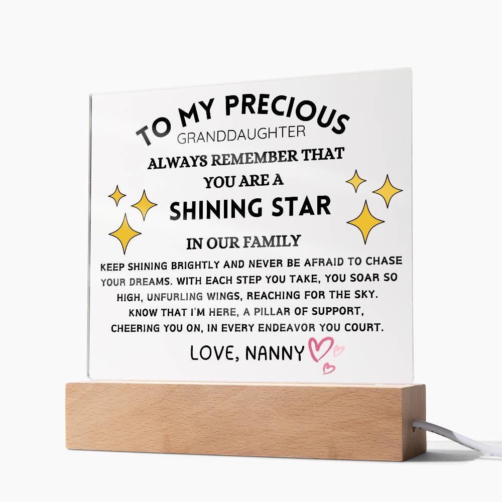Personalized Granddaughter Acrylic Plaque Gift from Grandma – view 6