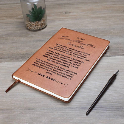Personalized Granddaughter Poem Leather Journal gift from grandma – view 10