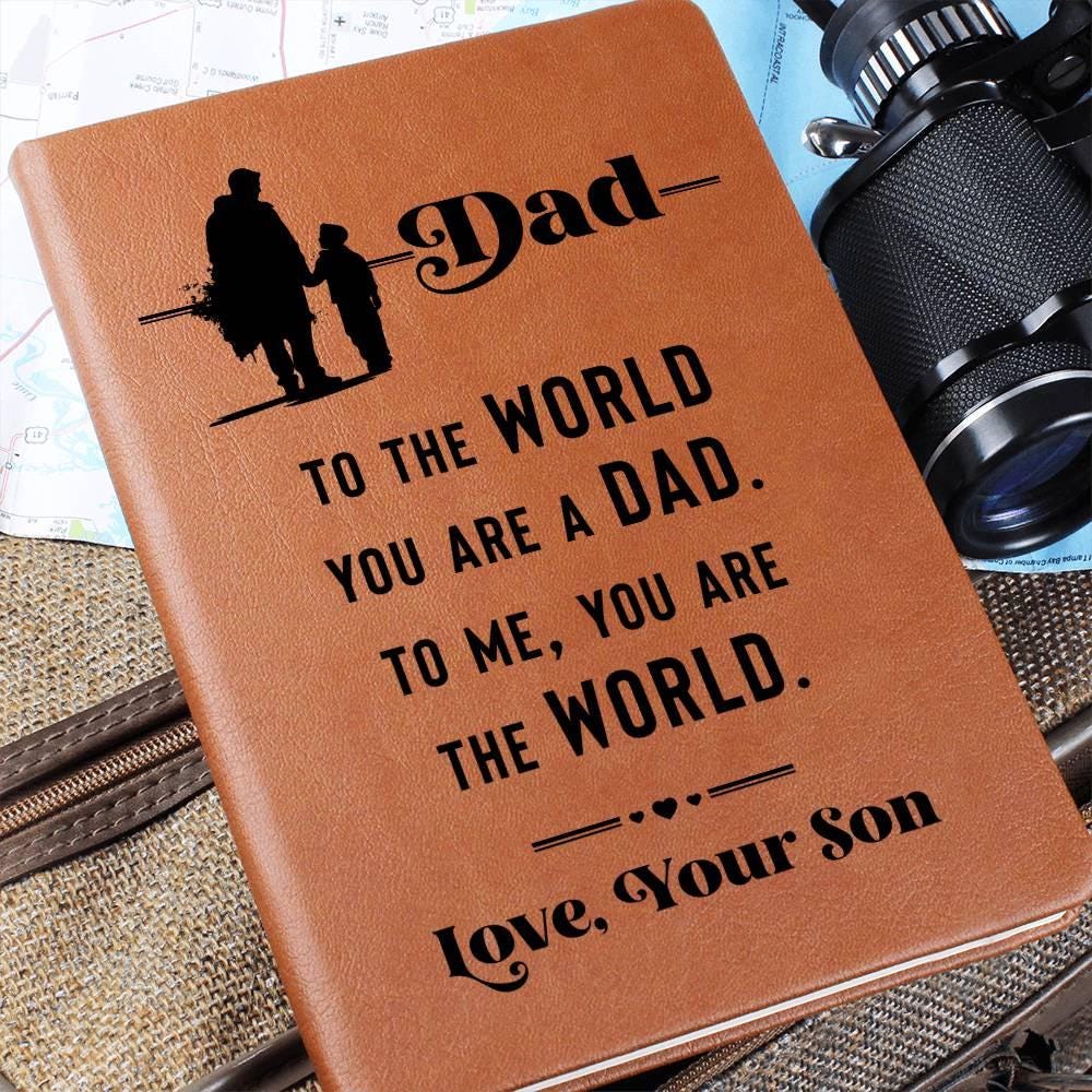 Personalized Gift for Dad Leather Keepsake Journal from Son – view 9