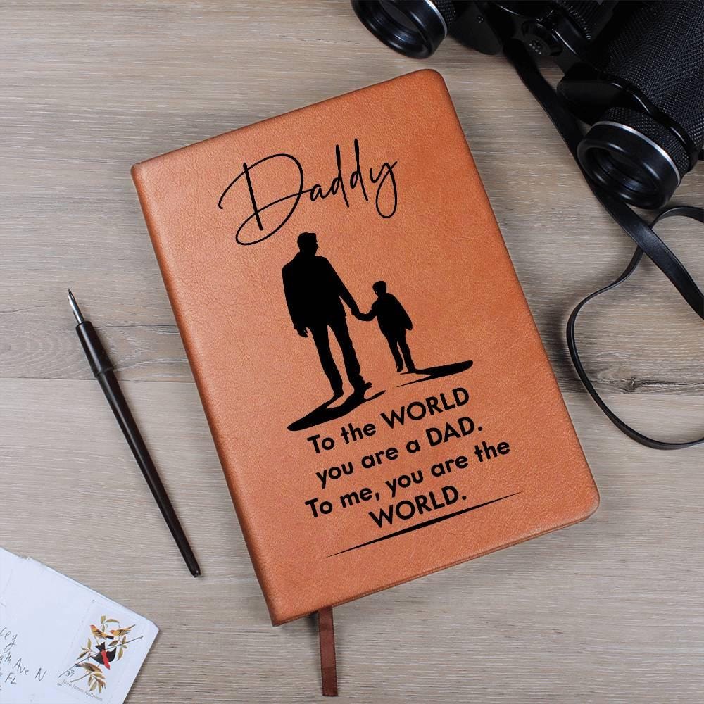 Personalized Leather Journal Gift for Daddy – Daddy Birthday Gifts – view 7
