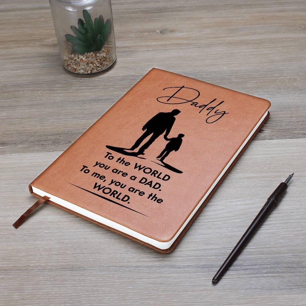 Personalized Leather Journal Gift for Daddy – Daddy Birthday Gifts – view 6