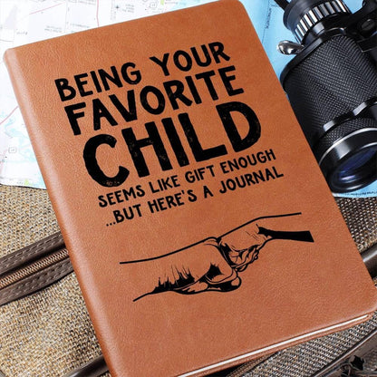 Favorite Child Funny Dad Keepsake Vegan Leather Journal – view 10