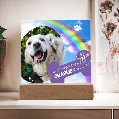 Custom Pet Loss Memorial Photo Plaque with Name and Dates – view 10