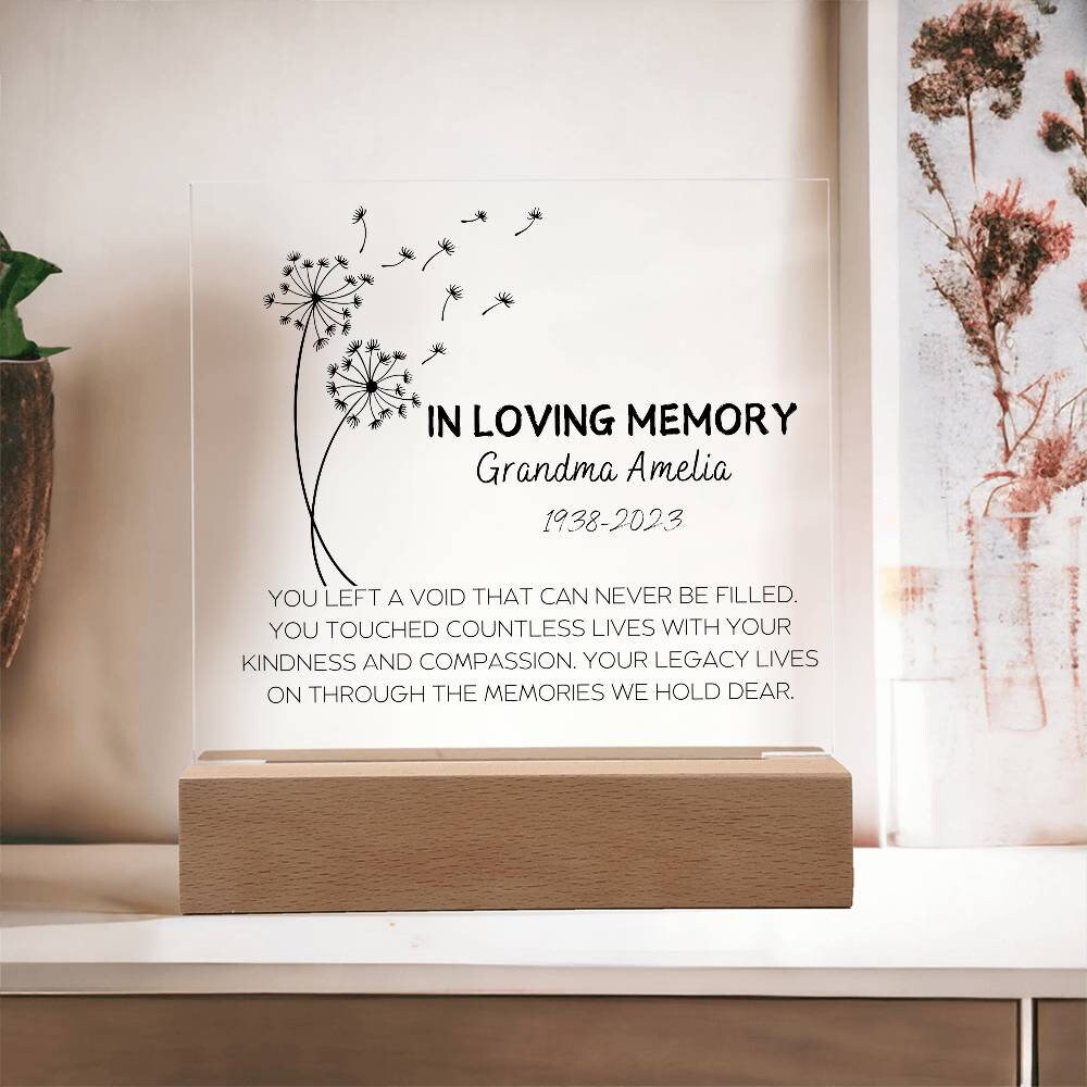 You left a void Memorial Plaque for Loss of Loved One – view 7