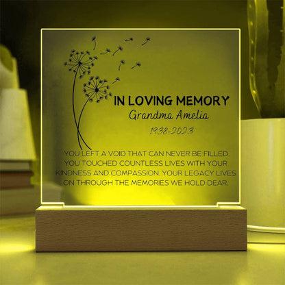 You left a void Memorial Plaque for Loss of Loved One – view 3