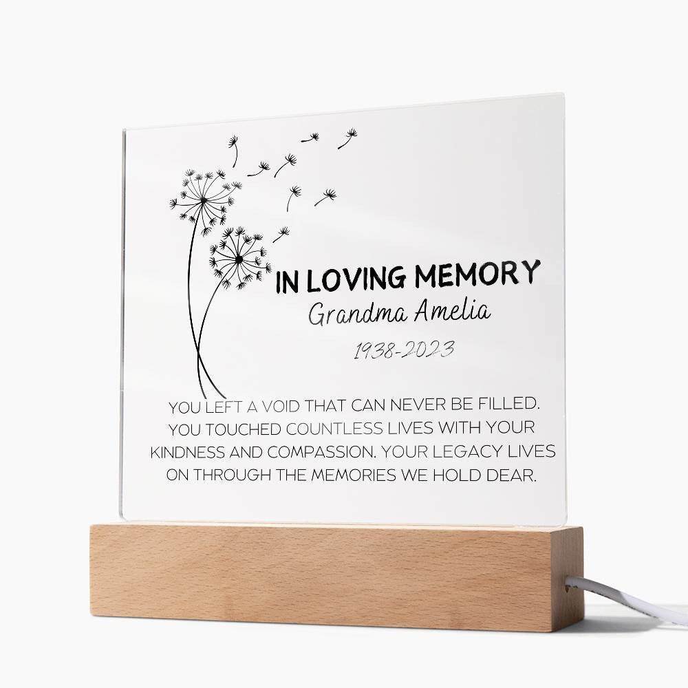 You left a void Memorial Plaque for Loss of Loved One – view 9