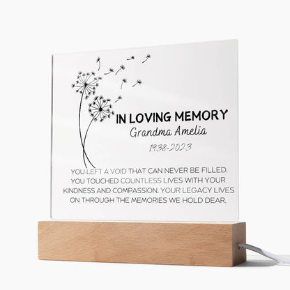 You left a void Memorial Plaque for Loss of Loved One – view 9