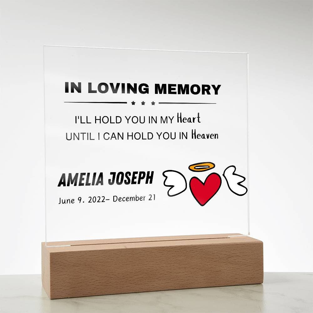 I'll hold you Baby Memorial Plaque - Infant Loss Keepsake – Angel Baby – view 9