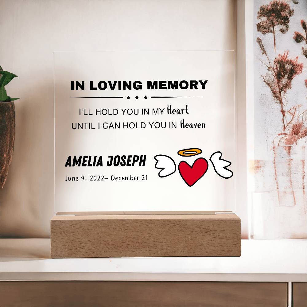 I'll hold you Baby Memorial Plaque - Infant Loss Keepsake – Angel Baby – view 6