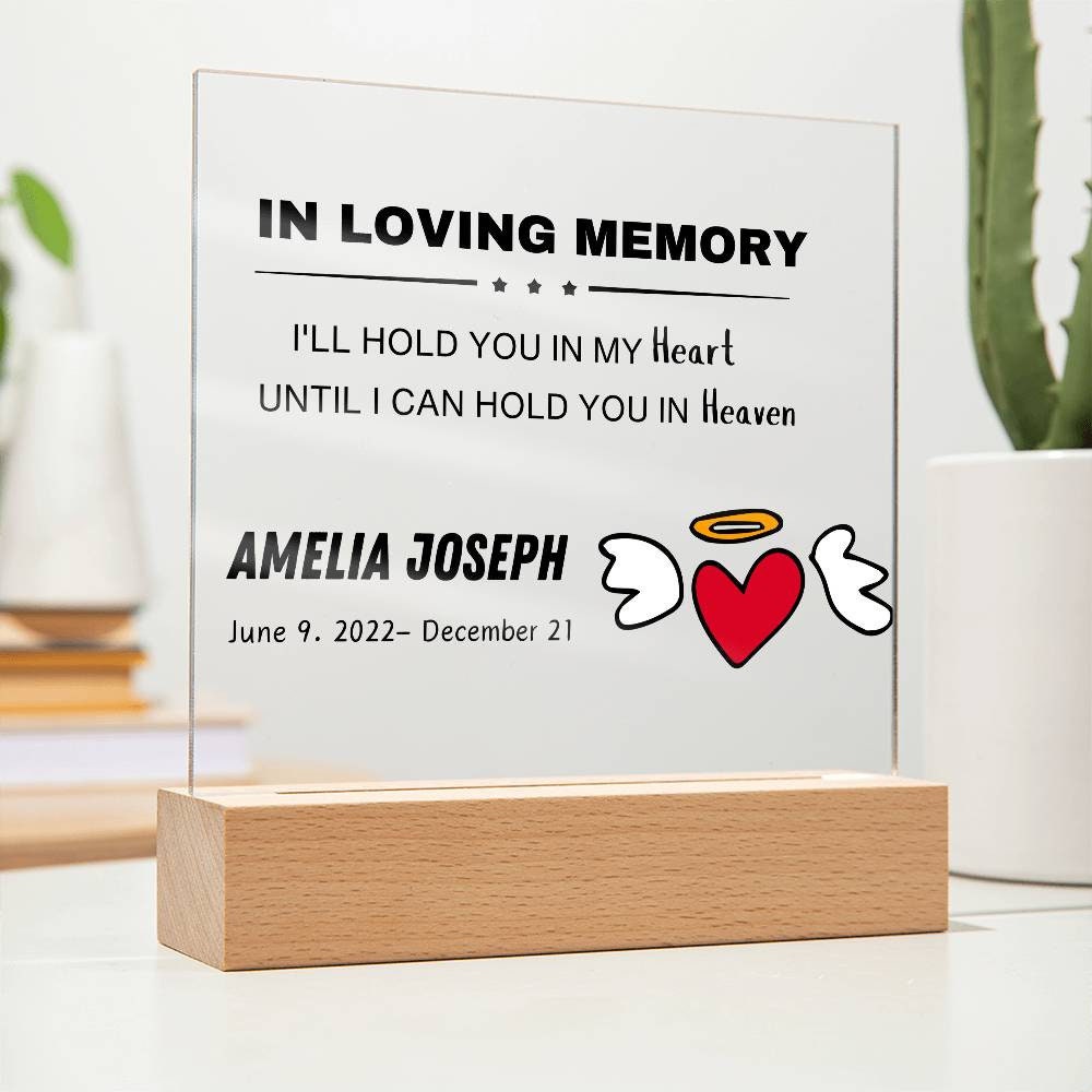 I'll hold you Baby Memorial Plaque - Infant Loss Keepsake – Angel Baby – view 2